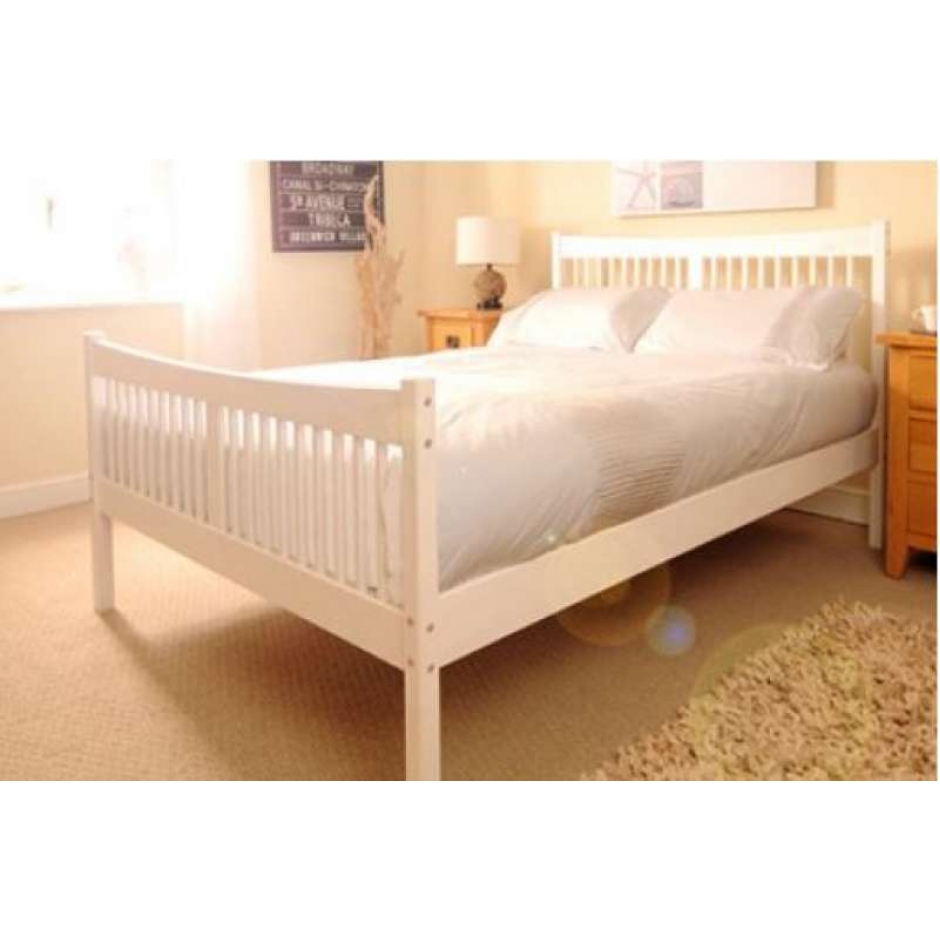 Combined Solid Wood Shaker Bedframe And Mattress Set